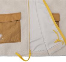 Nike 男款冬季立領搖粒絨保暖拼接運動休閒外套外套 - 杏色 - 查看 6