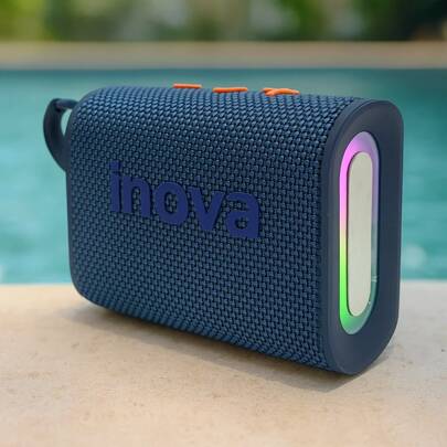 Caixa de Som Portátil Sem Fio Bluetooth Impermeável À Prova D'Água Pendrive USB Cartão SD Rádio FM