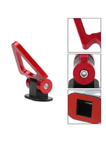 1 件通用汽车和 SUV 拖车钩，赛车风格三角轨道设计，耐用 PC 材料，汽车配件，适合多种车辆，外部挡泥板夹