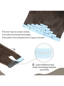 20 片 30 克 接发片 真人发无缝接发片 专业原生真人发接发片 挑染 万圣节服装 - S1B - 查看 7