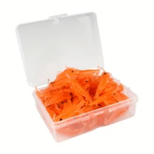 50 个/包逼真的沉没软虾鱼饵，带储物盒，适合淡水和咸水钓鱼，很棒的礼物