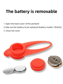 1 件 LED 宠物手电筒吊坠项圈，防水狗项圈灯，适合户外散步，硅胶 LED 狗项圈狗牌灯，适合夜间装饰，含电池