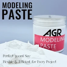 Acrylic Painting Medium Modeling Paste, Texture Paste, White, Large Size, 16.9 Fl Oz (500 Ml) Vivid Texture For Students And Artists, Can Be Used As Gesso, For DIY Painting, Fast Drying And Crack Resistant Back To School - White - View 12
