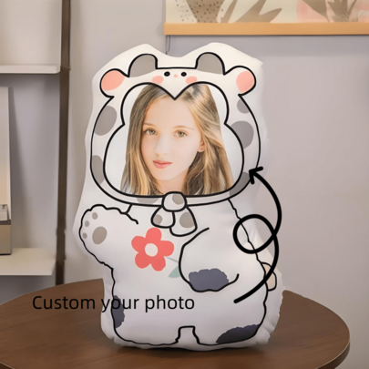 A Personalized Customized Pillow For Cows, Upload Customized Pictures, Personalized And Fun. Suitable For Father's Day, Mother's Day, Halloween, Christmas, Christmas Eve, Valentine's Day, Birthday, Personalized Day, Soldier's Day, Thanksgiving, Easter, April Fool's Day, Carnival, Festival, And National Day.