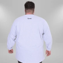 Men's Jesus Keeps Promises Plus Size Long Sleeve 100% Cotton T-Shirt - Grey - View 2