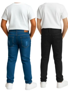 Kit 2 calças masculinas jeans infantil e juvenil do 10 ao 16 lançamento
