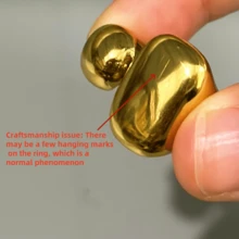 VKHK 1 chiếc nhẫn bản rộng cổ điển bằng thép không gỉ mạ vàng 18k, thích hợp làm quà tặng hàng ngày cho phụ nữ - nhẫn - Xem 5