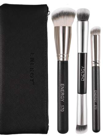  ENERGY 锥形遮瑕刷 眼下迷你歌舞伎化妆刷、粉底刷、遮瑕刷、腮红刷、轮廓刷、修容刷、散粉刷、粉底刷、腮红刷