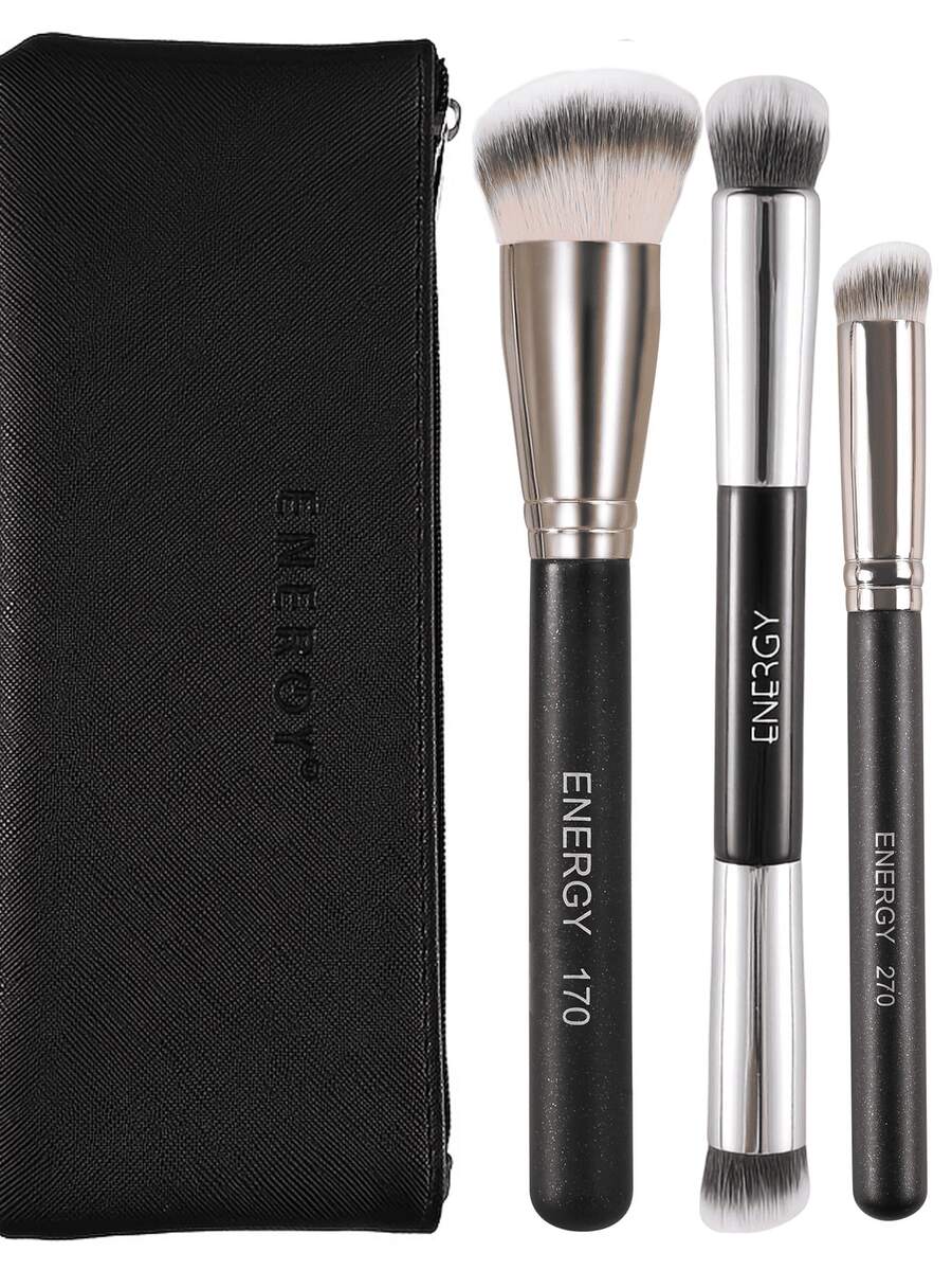 ENERGY Tapered Concealer Brush Under Eye Mini Kabuki Makeup,Foundation Brush,Concealer Brush,Blush Brush,Contour Brush,Blush Brush,Bronzer Brush,Powder Brush,Foundation Brush,Blush Brush,Giveaways - Black - View 1