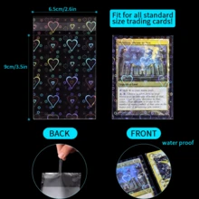 100张 65x90mm 全息软卡套，激光可重复密封，适用于星卡保护盒、PKM/PTCG 游戏卡保护套、YGO 棒球卡保护套 - 彩色 - 查看 8