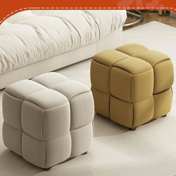 1 Stück Holzhocker, kompakter Haushalts-Fußhocker, kreativ & modischer kleiner Sitzbank zum Schuhe wechseln, Wohnzimmer Sofa Fußhocker