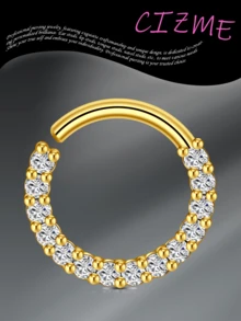 CIZME Gold Stainless Steel Hoop Nose Ring Cartilage Ring Set Gold Color Set For Men And Women, Stainless Steel Nose Ring Hoop Nose Piercing Jewelry For Women And Men Gold Hoop Nose Ring, Stainless Steel Helix Tragus Lip Septum Ring Cartilage Earring Hoop Piercing Jewelry