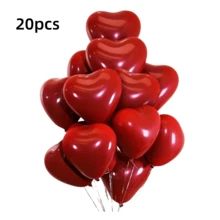 20/50个红色气球乳胶气球浪漫派对房间装饰结婚周年生日快乐派对装饰用品