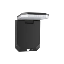 1 件户外太阳能运动灯，IP65 超亮可折叠安全太阳能户外灯，3 种模式无线运动传感器太阳能灯 120° 可折叠，适用于室外花园前门庭院和商业照明