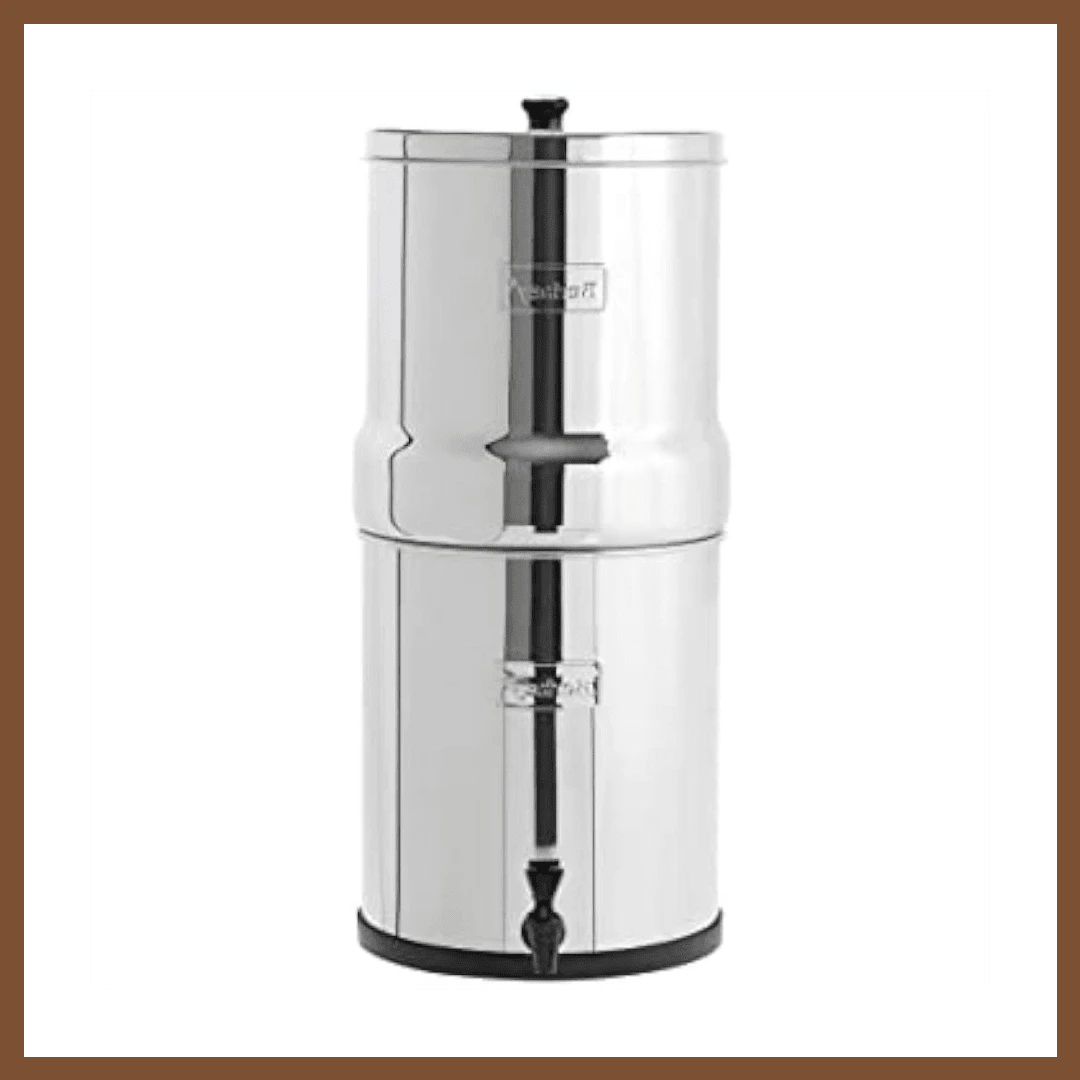 Big  Gravity-Fed Stainless Steel Countertop Water Filter System 2.25 Gallon With 2 Authentic Black  Elements Bb9-2 Filters - 11 - 查看 1