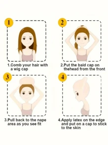 1 件逼真秃头帽 - 乳胶模拟假发帽，适合男女，适合派对、恶作剧、角色扮演和舞台表演，轻巧舒适，完美的生日和活动礼物，万圣节恶作剧配件