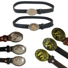 Cowboy Country Children's Belt With Colors And Buckle - Ngựa Vàng Đen - Xem 2