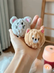 Squeaky Dog Chew Toy - Puppy-Shaped Bouncing Ball With Spikes For Teeth Cleaning, Interactive Pet Toy For Small Dogs (Poodle/Bichon) & Cats - Multicolor - View 4