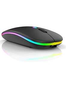 Mouse Sem Fio Recarregável B-Max Preto – Ergonômico, Silencioso, 1600 DPI, USB, 10m Alcance - Preto - Visão 4