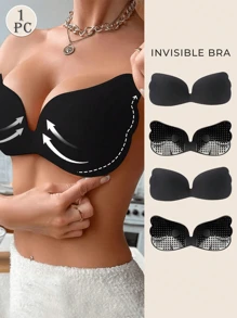 1/2 Stücke Mango-förmiger Klebebüstenhalter - Trägerloser & rückenfreier selbstklebender BH für Frauen, atmungsaktiv & unsichtbare Unterstützung für Kleider, Hochzeitskleider & Sommeroutfits