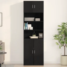 Küchenmöbel Wandschrank  Schwarze Eiche 70x42,5x40 cm Holzwerkstoff moderne Anrichte Vielfältig einsetzbar, Esszimmer/Küche