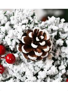 1 pezzo Ghirlanda natalizia da 30 cm, decorazione per il Ringraziamento, decorazione per interni/esterni (pigne e fiocchi di neve), ghirlanda natalizia fatta a mano per la porta, decorazione per feste natalizie, adatta per decorazioni natalizie domestiche, decorazione natalizia, regalo di Natale, regalo per il Capodanno cinese, uso interno/esterno, decorazione atmosfera natalizia, ciondolo ghirlanda albero di Natale, accessori decorativi per la Vigilia di Natale - Multicolore - Visualizzare 12