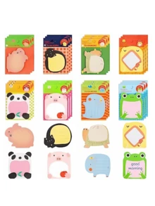 20 件/40 件卡通动物便签 - 可撕下的便携式创意记事本，具有各种图案，经久耐用，适合用于学习、办公和记录保存。适用于学校用品，返校