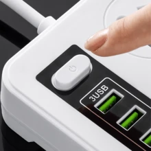 Multi-Contact Power Strip With 3 Ports, 1 Type-C, 2-Meter Cable - 查看 3