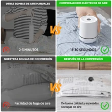 12 Piezas/ 21 pizeas  Bolsas de Almacenamiento de Vacío con Bomba Eléctrica,Bolsas de Compresión que Ahorran Espacio, (2Gran's Extra/3Grande/3Mediano/4violín),Bolsa Compresión al Vacio Ropa Viaje,Reutilizable Almacenamiento Estacional Guardar Cobija Edredone,Almohada - 21 piezas - Ver 3