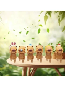 Capybara Blind Box Set, Decorative Toys, Model Car Decor, Birthday Gift, Phone Decor Doll, Handmade Fashion Doll (Random Delivery) - Multicolor - View 4