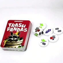 垃圾熊猫喧闹浣熊卡牌游戏，圣诞节、万圣节、感恩节礼物 - 中紫紅色 - 查看 5