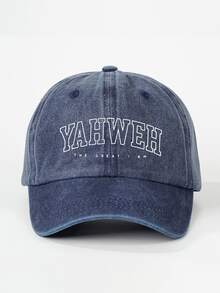 1 件字母 YAHWEH THE GREAT I AM 印花帽，男女通用，户外休闲时尚防晒可调节尺寸棒球帽、卡车司机帽、日常使用的太阳帽 - 彩色 - 查看 6