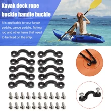 10 Piece Rope Buckle Kayak Seat Head Handle Buckle Screws Mount Lace-Up Kayak Rigging Kit Accessories