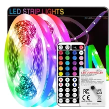 NBBUFF LED Strip Lights 3.28FT-100FT, Smart RGB Color Changing Light Strips With 44-Key Remote, 6 DIY Modes, Adjustable Brightness & Speed, Easy Installation For Bedroom, Ceiling, Party, Christmas Decor, TV Background Light, Room Decor Lights