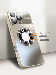 Brand New Luxury Titanium Color Phone Case, Compatible With Apple 16, 15, 14, 13, 12 And 11 Pro Max Plus Models, Supports Magnetic Wireless Charging, And Equipped With Shock-Resistant Glass Camera Lens Protection.