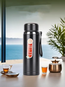 1 Pc Large-Capacity Stainless Steel Vacuum Insulated Insulated Cup, Exquisite And Simple Outdoor Sports Cup, Car Cup, Leak-Proof Vacuum Insulated Bottle,Suitable For Various Beverages Such As Tea, Coffee, Milk, Juice, Etc., Suitable For A Gift Cup For Men And Women,Work, Picnic, Travel, Camping, Going To Work, Vacation, Fitness, As A Gift For Friends And Relatives, Graduation Season, And Present,Back-To-School Season