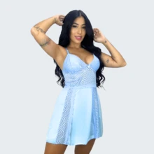 Women Nightgowns & Sleepshirts - Blue - View 4