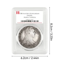 39 毫米/1.54 英寸盒装，1780 年奥匈帝国，波西米亚女王玛丽亚·特蕾莎·泰勒皇后，双头鹰（哈布斯堡王朝的象征）欧洲古董银币 - 深灰色 - 查看 3