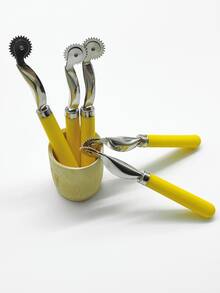 Con lăn vẽ rập, dụng cụ vẽ rập may mặc, thích hợp cho vải, giấy, da thủ công, có thể dùng để ép các đường may ra giấy. - Màu vàng - Xem 3