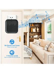 Timbre inalámbrico inteligente, cámara de video para puerta WiFi HD, audio bidireccional, visión nocturna, control remoto por aplicación, montaje autoadhesivo, doméstica, timbre inalámbrico para el hogar, monitoreo de visitantes, diseño portátil