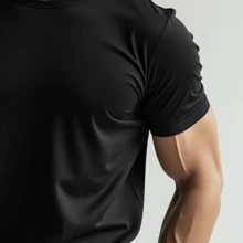 Men's T-Shirt Focus Motivation Phrase Tshirt 100% Cotton Stylish Print Shirt