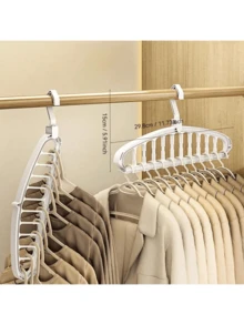 1pc Space-Saving Multi-Functional Clothes Hanger, Plastic Wardrobe Organizer, Portable And Foldable Clothes Hanger For Closet Storage, Travel Essentials - Multicolor - View 2