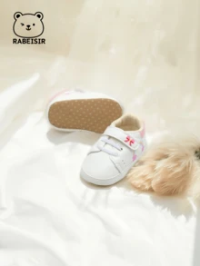 RABEISIR Infant Walking Shoes, Rainbow And Bow Design Infant Sports Shoes, Lightweight & Anti-Slip, Suitable For Daily Wear & Vacation, Four Seasons - Pink - View 4