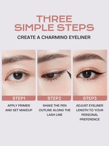 MISTINE 2支装0.5毫升防水液体眼线笔，防晕染棕色液体眼线笔，精准灵活笔尖，超顺滑配方，速干棕色眼线笔，无动物实验且纯素 - 02棕色*2 - 查看 7