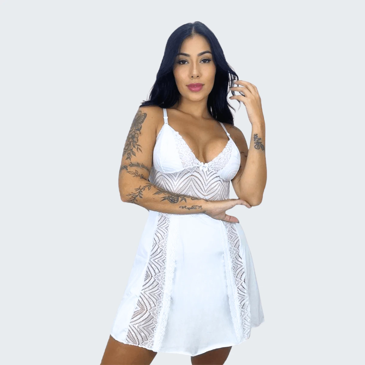 Women Nightgowns & Sleepshirts - White - View 1