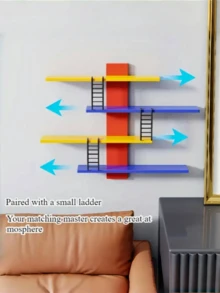 1 件可调节多层壁挂式展示架，适用于可动人偶、小积木和收藏品，儿童房装饰架，玩具收纳架可容纳娃娃、雕像和玩具