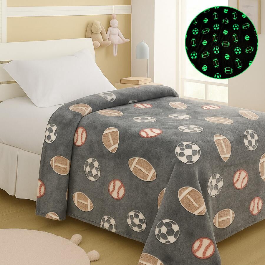 Children's Magic Blanket Glow In The Dark Fluorescent Blanket 2.00x1.50 MTS - 球 - 查看 1