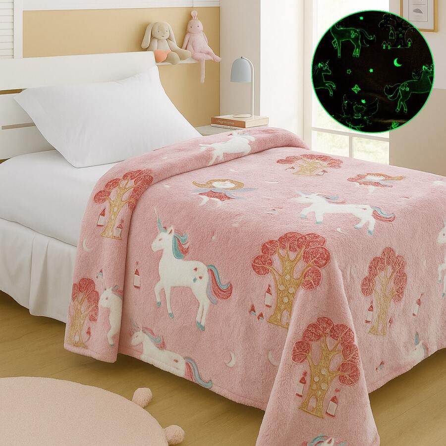Children's Magic Blanket Glow In The Dark Fluorescent Blanket 2.00x1.50 MTS - 小仙女 - View 1