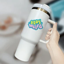 Stay Weird Sticker - Vinyl, Waterproof, Easy To Apply, Ideal For Laptops And Water Bottles, Laptop DecalBold Statement StickerDurable Vinyl - Multicolor - View 5