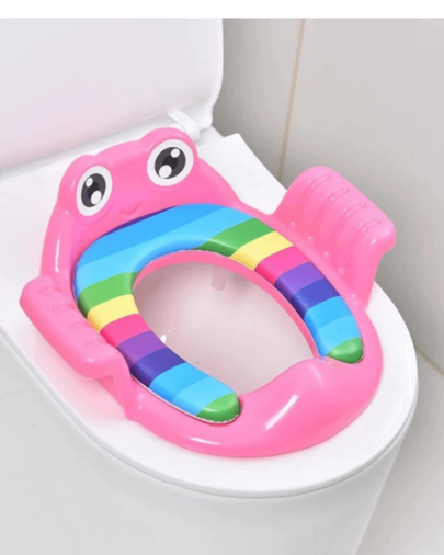 Assento Redutor para Vaso Sanitário Assento Infantil Treinamento Desfralde Bebê Almofadado Sapo